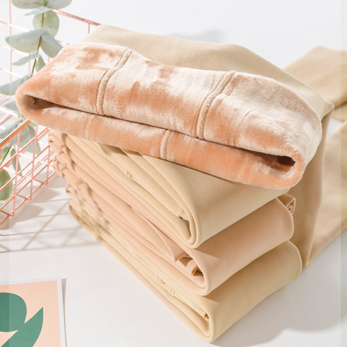 140 tall and short flesh-colored bottoming pantyhose for women in autumn and winter thickened velvet smooth leg artifact 185cm lengthened