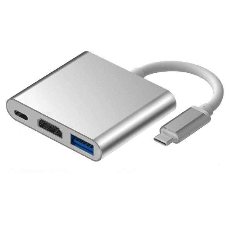 Переходник Type-C к HDMI+USB+PD, док-станция расширения Type-C 3.1 Thunderbolt в HD тройной порт