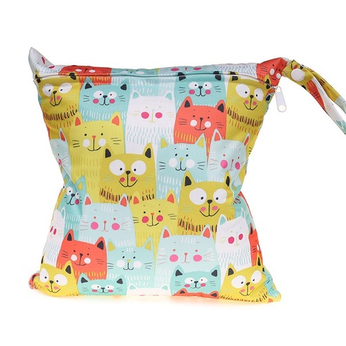 40 cartoon print patterns diaper bag with single zipper for babies, storage bag suitable for overseas e-commerce