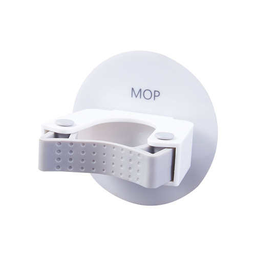 Mop clamp artifact free punch bathroom mop rack hook wall hanging storage storage seamless adhesive storage rack