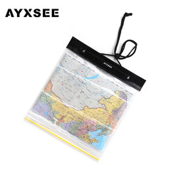 AYXSEE Outdoor Training Waterproof Map Bag Plastic Self-Sealing Bag Transparent Stationery Bag PVC Thick 20 Denier