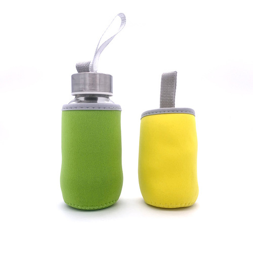 Mini Small Cup Cover, Submersible Material Fabric Bag, Elastic Portable Insulated Glass Plastic Cup Cover with Handle Rope