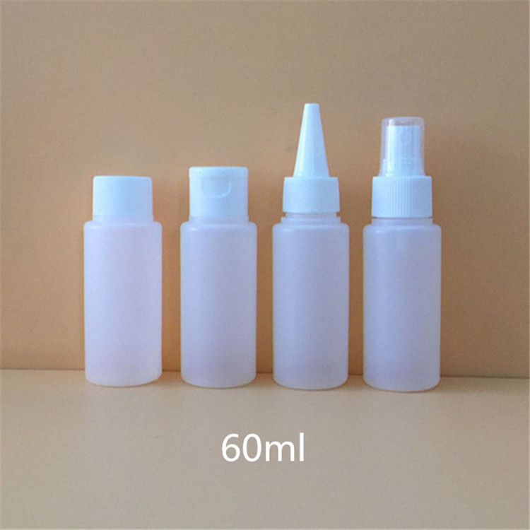 厂家供应PE平肩瓶尖嘴瓶喷雾瓶屏幕清理用瓶子补充液瓶60ml塑料瓶