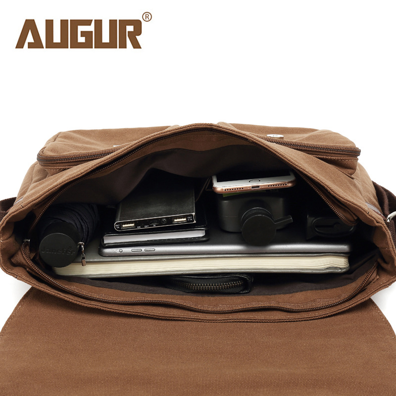 Transfronteriza nueva bolsa de lona bolsa de hombro de los hombres bolsa de mensajero retro casual mensajero estudiante mochila unisex