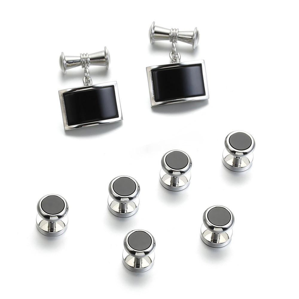 Foreign Trade French Shirt Sleeve Nail 8 Piece Set Exquisite Dress Cufflinks Cuff Buttons cufflink stud