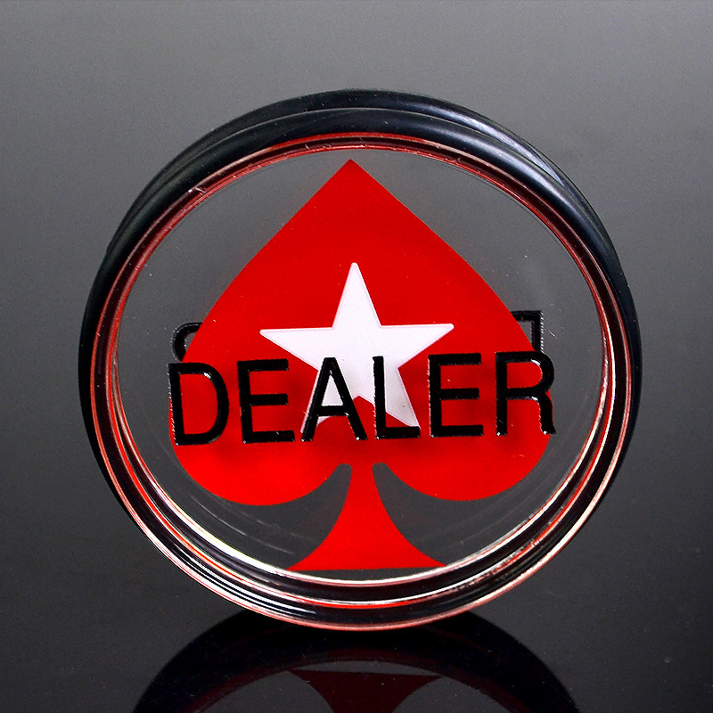 Texas Hold'Em Acrylic Dealer Card Marker Dealer Position Card Dealer Token Dealer Position Card Card Game Accessories Trendy Toy