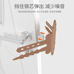 Cartoon bear door silent lock Bedroom door anti-collision protection cushion pad Close impact door cover