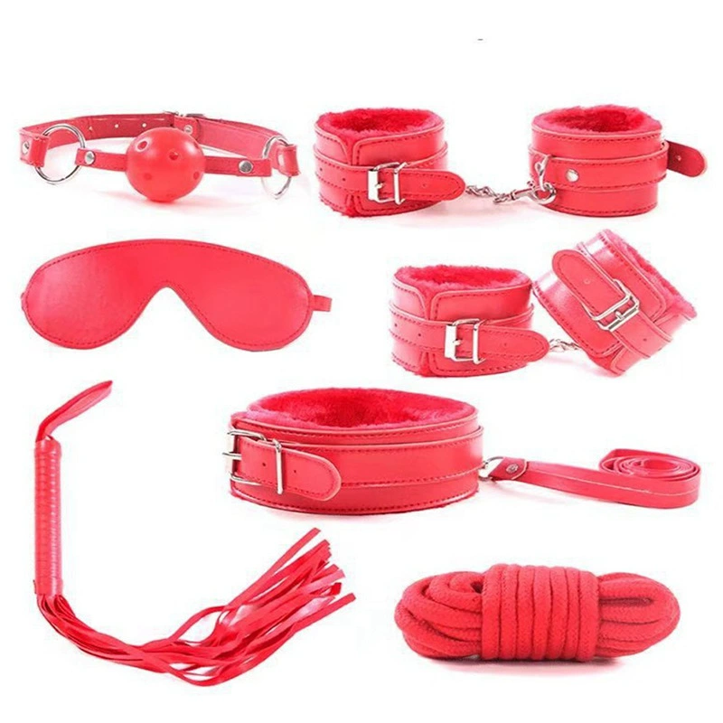 7-Piece BDSM Bondage Kit, Assorted Restraints & Accessories, One Size Fits All