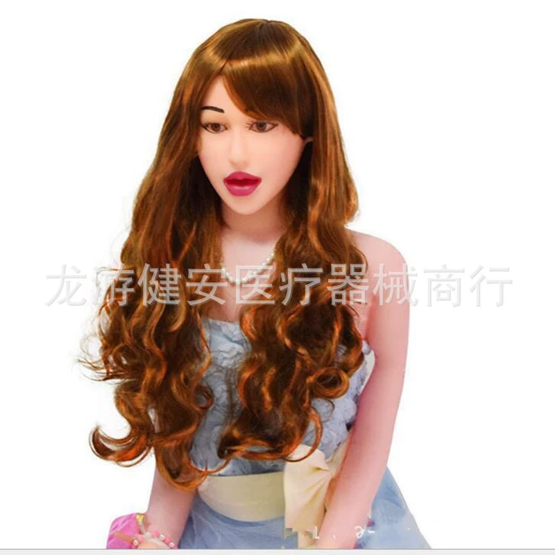 Новая надувная кукла на груди с длинными волосами для мужского орального секса, одна без установки, высокая симуляция Virgin touch