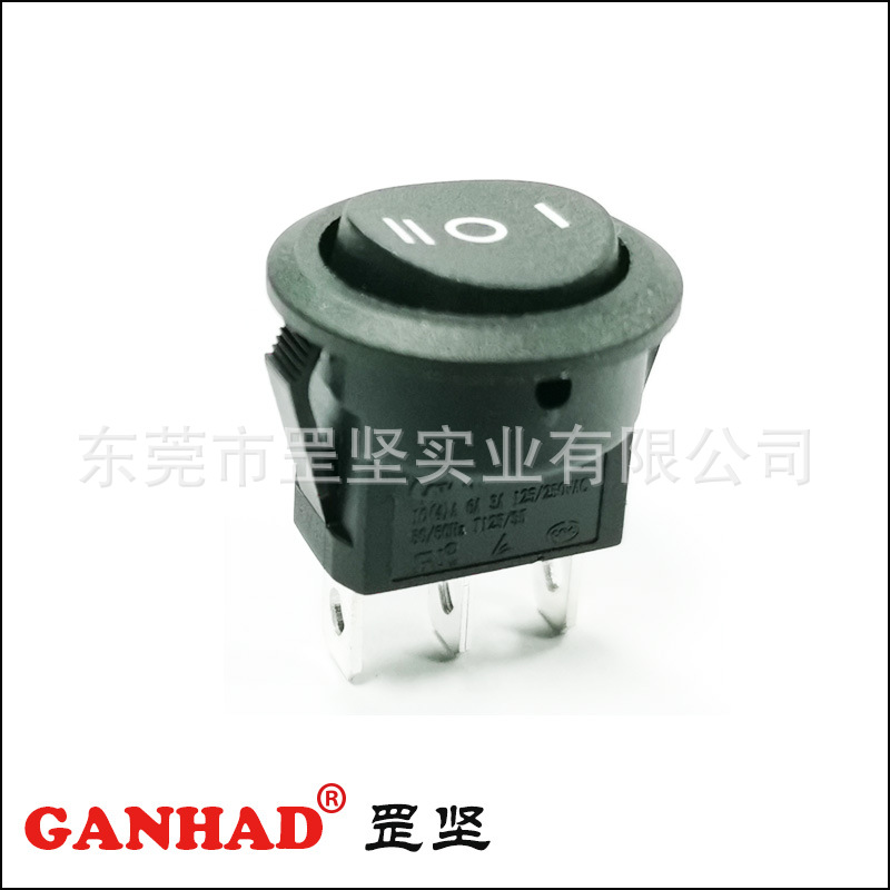 罡坚GANHAD开关厂供应带灯直径21上圆下方船形开关，二档三档可选