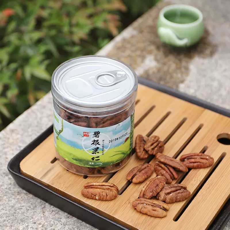 新货碧根果仁长寿果仁 山核桃仁奶油味罐装袋装散装批发