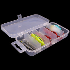透明塑料收納盒子五格五金紐扣漁具飾品盒PP透明盒子批發