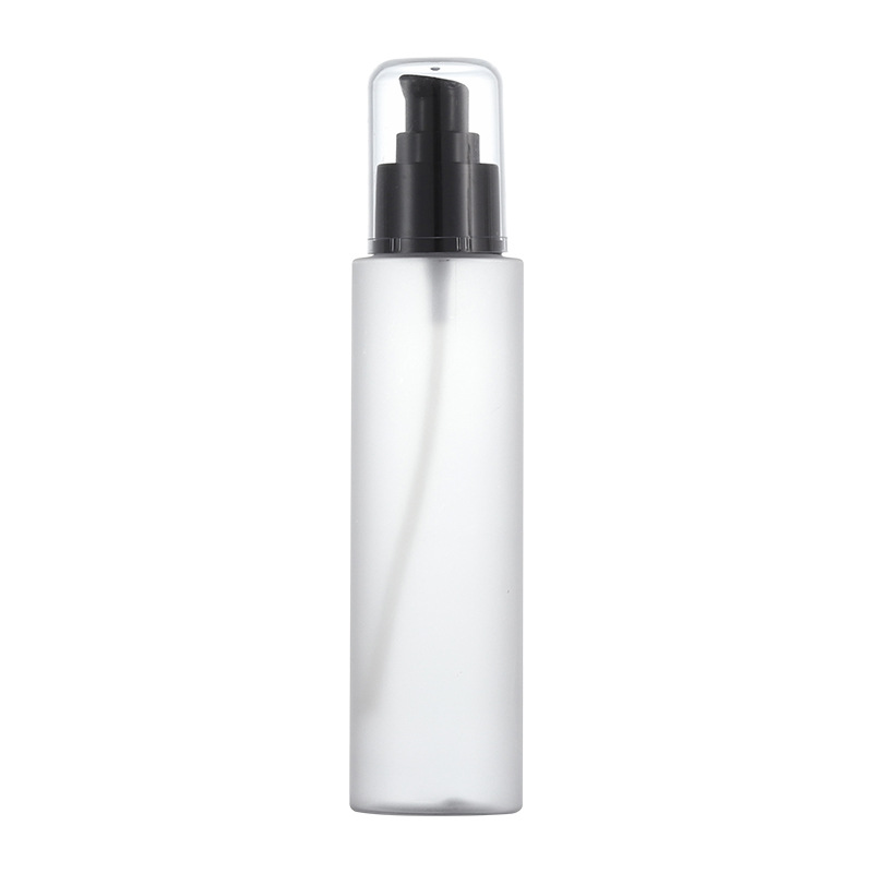 En stock 150ml de loción de hombro plano esmerilado bomba de presión botella esencia botella de líquido portátil sub-embalaje botella vacía Xumin material de embalaje