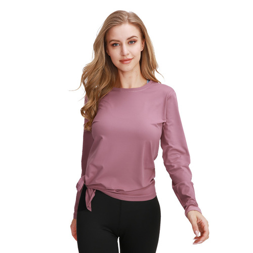 Autumn/Winter Lulu Yoga Clothes for Women - Amazon Loose Quick-Dry Fitness Sports Yoga Long Sleeve Split Yoga Wear
