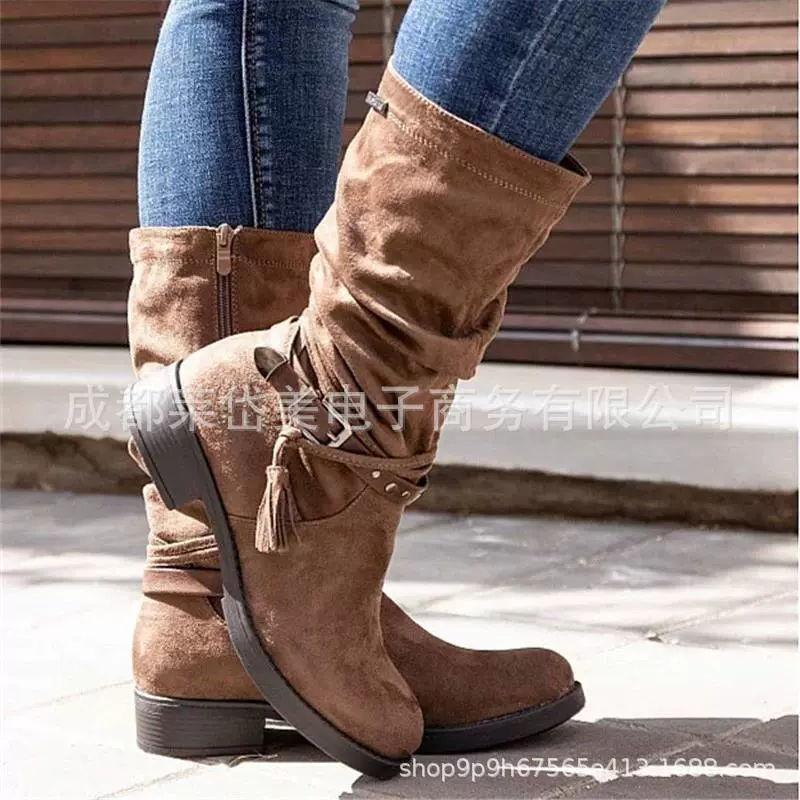 2019 новые зимние женские ботинки 40-43 больших размеров
