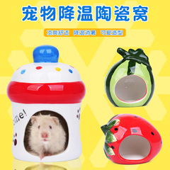 Ceramic pet nest cooling igloo Fruit ceramic hamster nest Four-season creative bottle strawberry watermelon nest