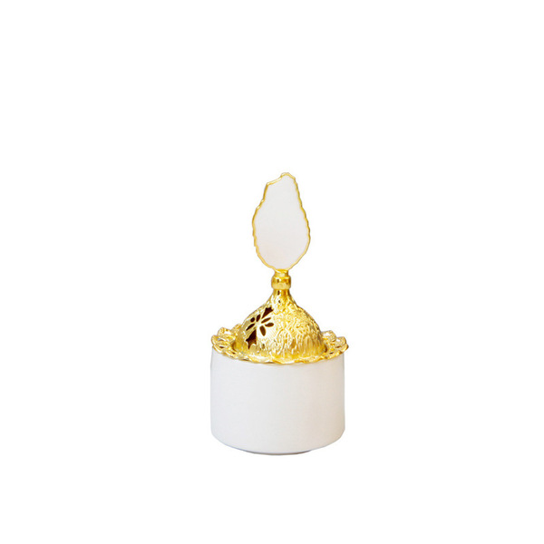 Modern golden matte white table Incense burner