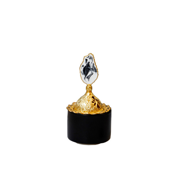 Modern golden matte white table Incense burner