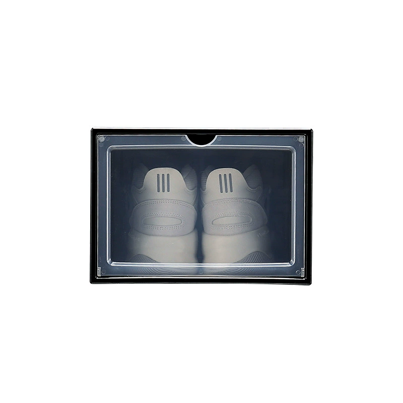 Acrylic Shoe Storage Box, Stackable Front-Opening Organizer, 34×25×18 cm (clear)