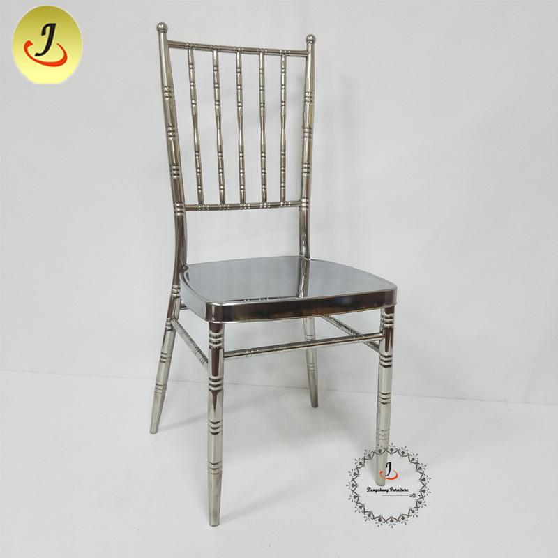 New stainless steel bamboo chair high quality European style dining chair hotel private room dining chair lawn wedding chair