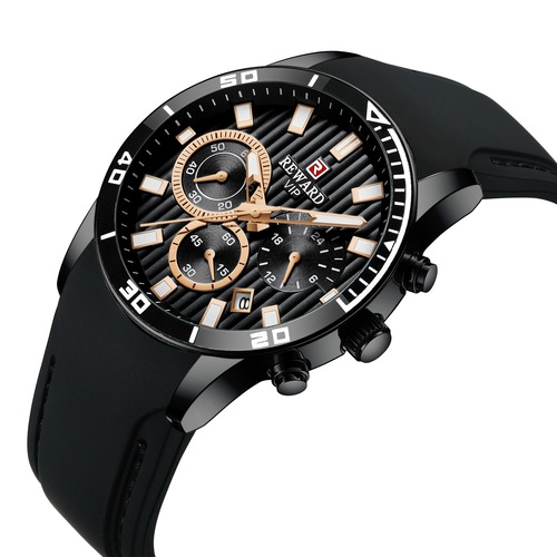 Reward/Rivoda silicone strap men's sports watch calendar luminous waterproof multi-function chronograph