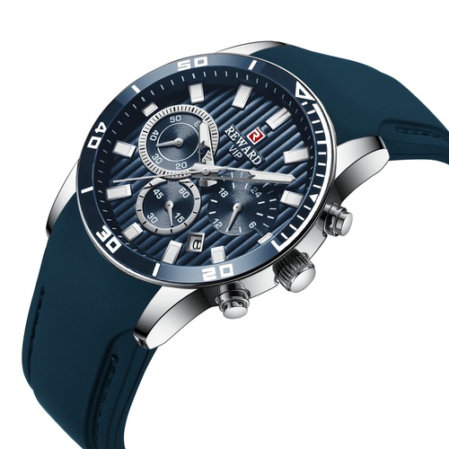 Reward/Rivoda silicone strap men's sports watch calendar luminous waterproof multi-function chronograph