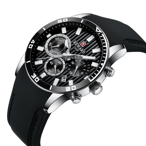 Reward/Rivoda silicone strap men's sports watch calendar luminous waterproof multi-function chronograph
