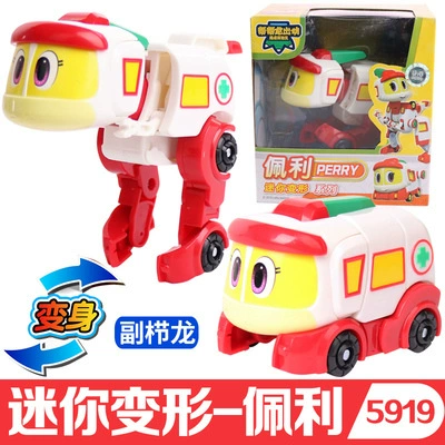 Transforming robot & dinosaur toy set, mini and large models, multi‑color single pieces and packs