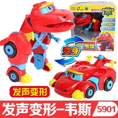 Transforming robot & dinosaur toy set, mini and large models, multi‑color single pieces and packs