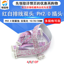 优质PH2.0-10P端子线 双头胶壳红白排线 电子测试连接线 20CM