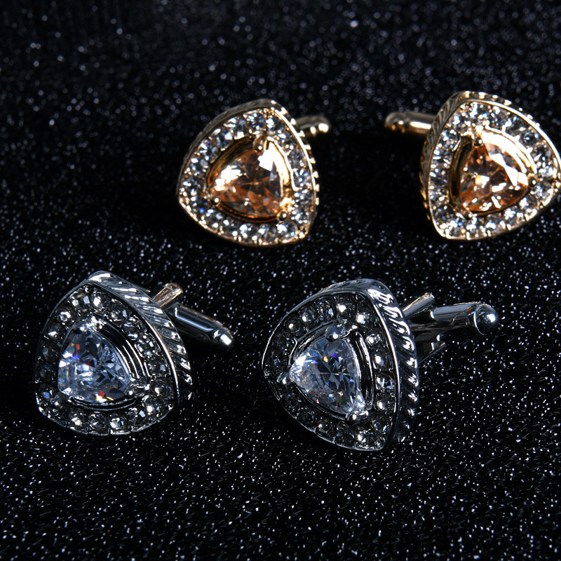 Men's shirt French cufflinks cufflinks European and American fashion jewelry diamond cuff cufflinks clothing accessories