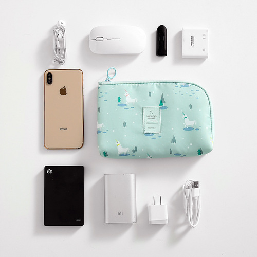 Digital storage bag mobile power bank data cable storage portable travel storage bag charger earphone organizer bag