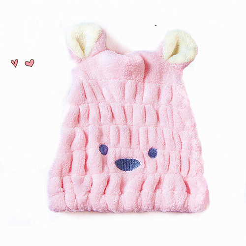 Rabbit Ears Water-absorbent Hair Towel Cute Head Scarf for Adults and Children Cartoon Quick Dry Hair Hat Wholesale