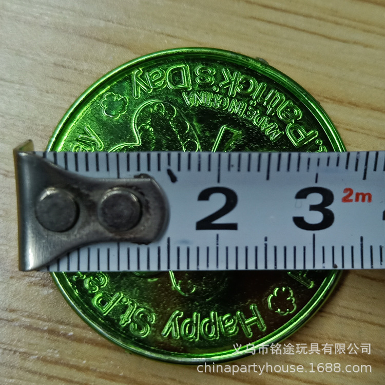 Día de San Patricio irlandés decoración trébol moneda color sólido día irlandés juguete moneda