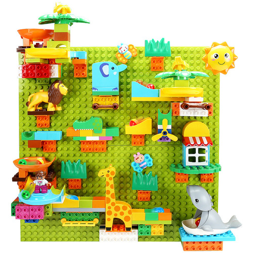 Feilajig Building Blocks Wall Compatible with LEGO Large Bricks Wall-Mounted for Boys and Girls 3-6 Years Old Children's Toys
