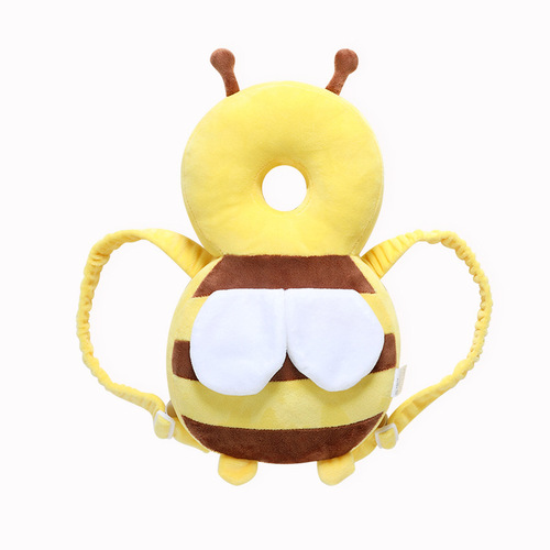 Infant Learning to Walk Head Protection Pillow Baby Walking Learning Anti-Fall Pillow Breathable Head Protection Pad Honeybee Head Protection Anti-Fall Hat