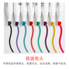 Fun & Creative Triangular Thick Rod Large Capacity Dual-Tip Box Set of Oil Markers for Children's Art and Painting, Wholesale