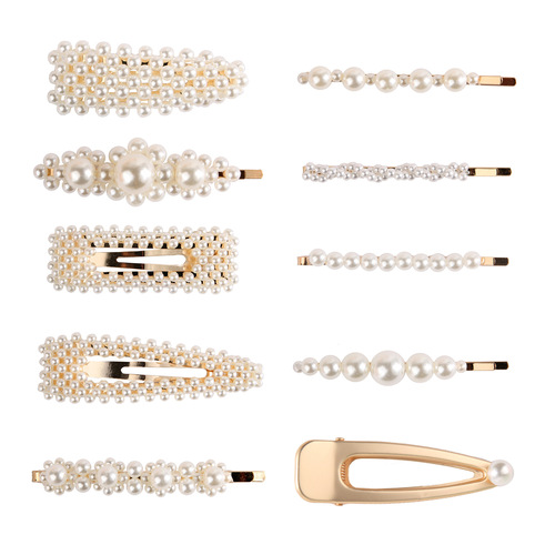 ins pearl hairpin set European and American cross-border Amazon acrylic acetate hairpin women's hair accessories manufacturer