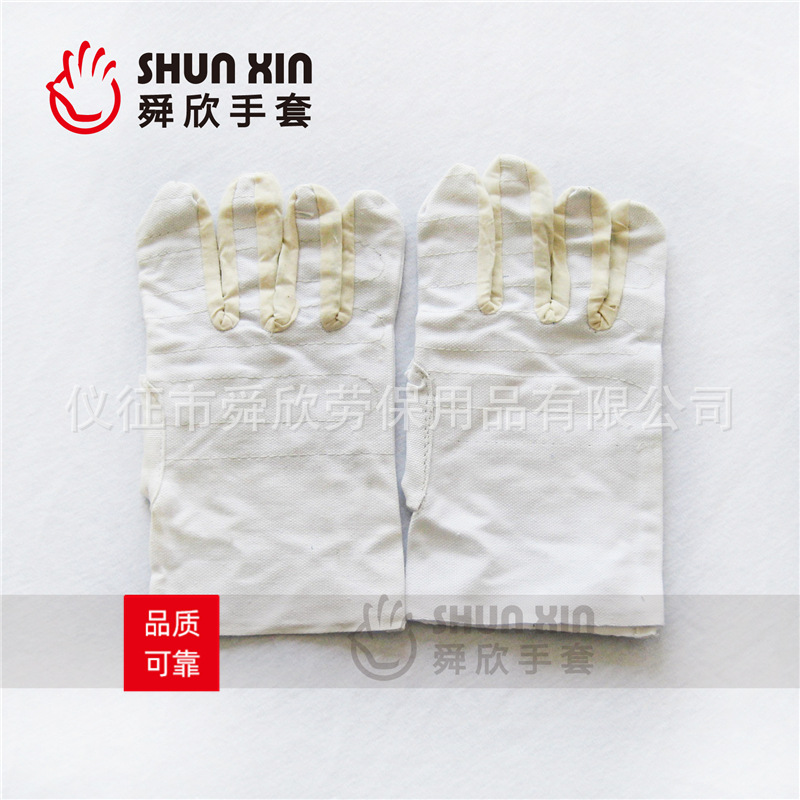 帆布手套劳保手套 电焊防护手套 厂家供应单层双层帆布手套