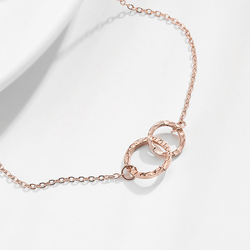 eManco Cross-Border New Accessory Minimalist Gold-Plated Stainless Steel Round Bracelet Korean Hollow Bracelet