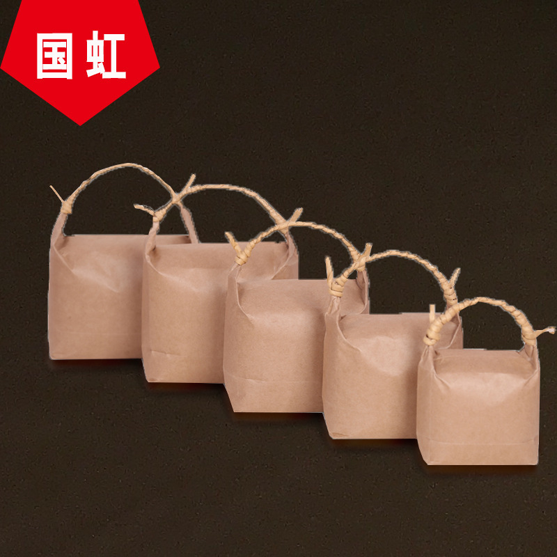 特色礼品纸袋手提包装纸袋5斤牛皮现货批发农产品面粉大米袋