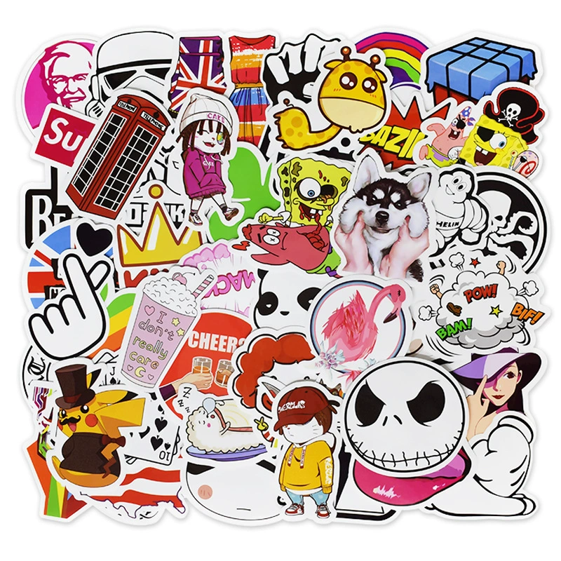 Trend suitcase, waterproof cartoon sticker, graffiti