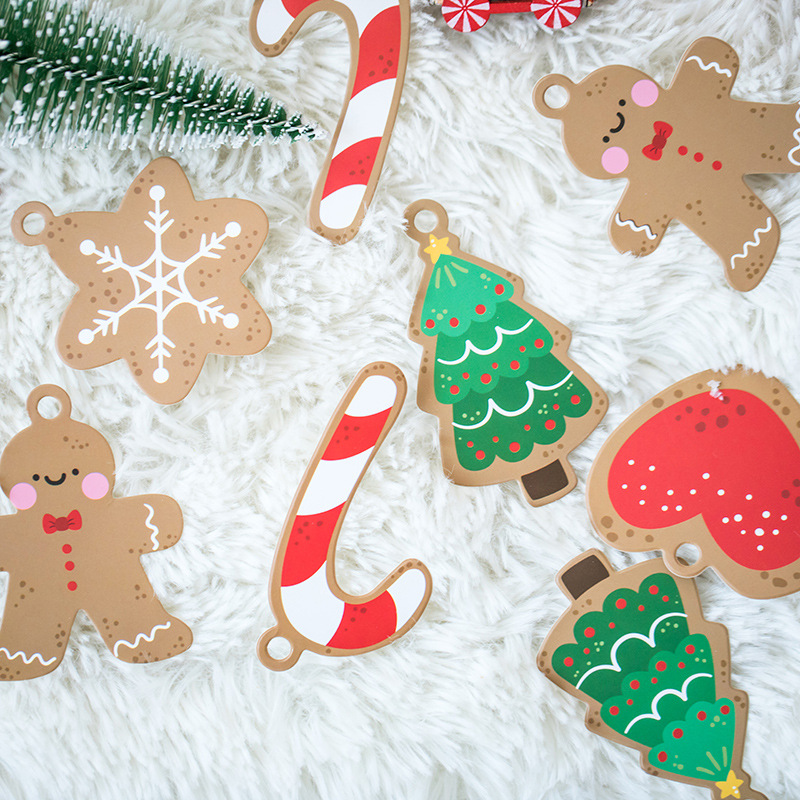 Christmas small tag creative cute cartoon mini greeting card cake gift message card wish Christmas card