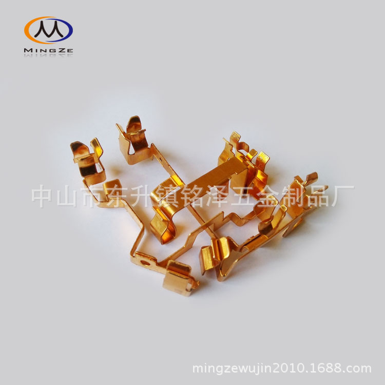 墙壁开关插座铜配件东南亚插头国标万用五金插件黄铜磷铜冲压件