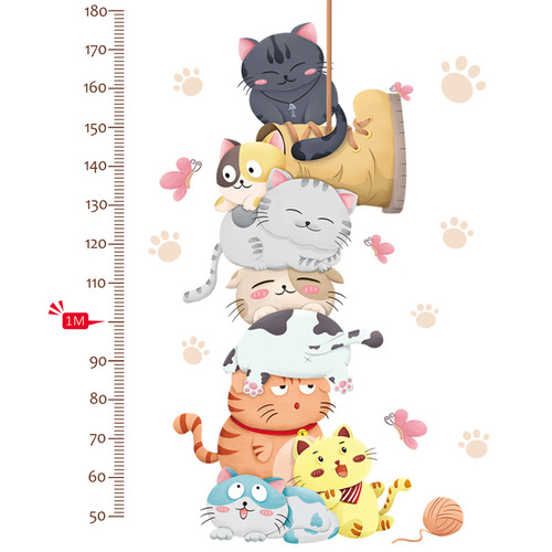 Wall stickers cat size high stickers children's room baby decoration bedroom cartoon stickers self-adhesive kindergarten classroom layout