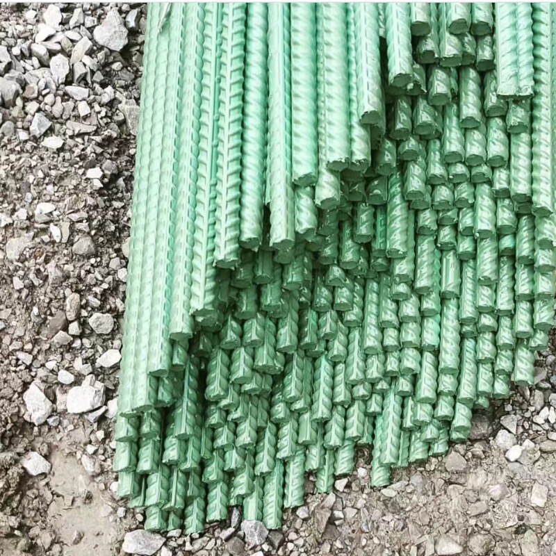 Epoxy-Coated Rebar Coastal Project Foundation Anti-Corrosion Threaded Rebar Electrostatic Spraying Epoxy Powder Threaded Rebar