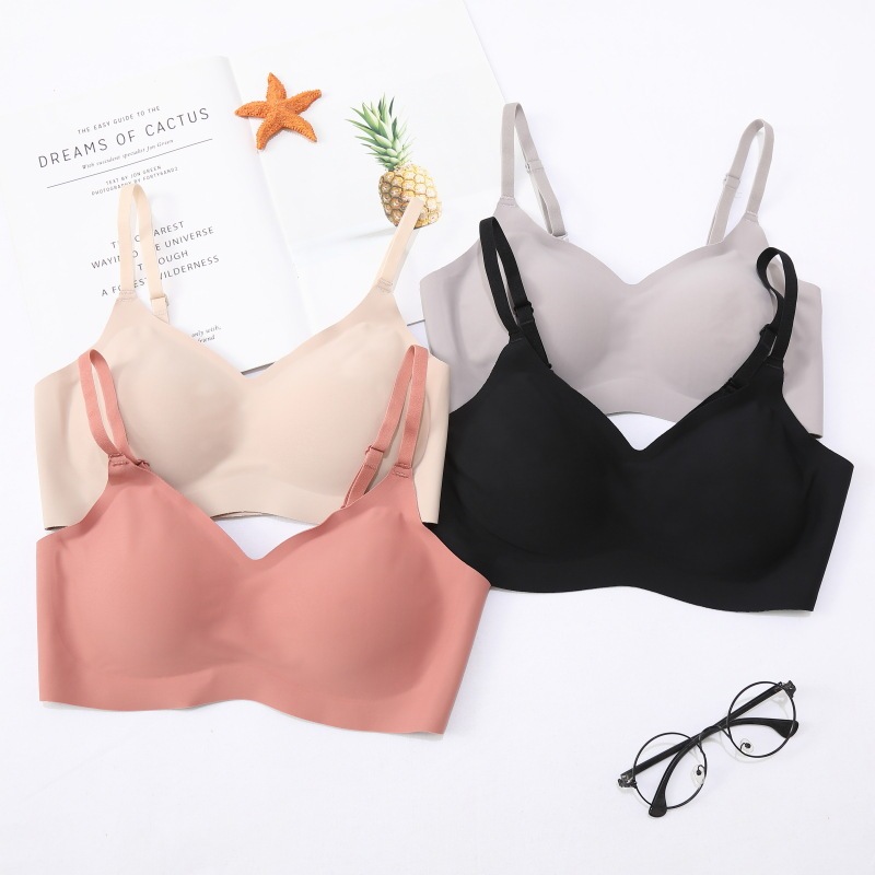 Japanese Lingerie Bra for Women, Push-Up, Beautiful Back, Breathable Modal, Side Support, U-Shaped Bra, Wireless, Full Cup