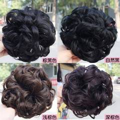 Wig hair band flower ornament loose bun hairpin curled hair bundle hair style hair curler ball head