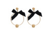 Universal earrings, black accessory with tassels, European style, Korean style, wholesale