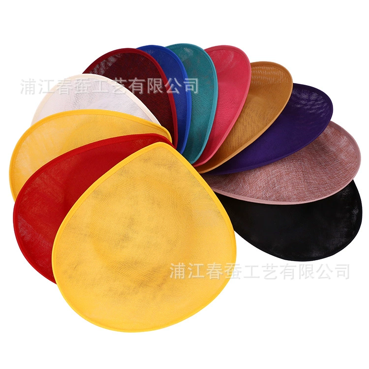 [Из двух частей стартовый выстрел] Европейская и американская однотонная Асимметричная имитация льняной шляпы эмбрион невесты Купол шляпа держатель шляпа Нижняя шляпа пустая